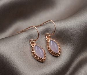 Pendientes Colgantes de Plata de Ley 925 con Cuarzo Rosa Natural, Hechos a Mano, Estilo Boho, para Mujer, Regalo para Ella - Product Image 5