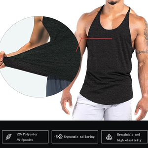 Camisetas de tirantes deportivas para hombre, de secado rápido, con espalda en Y, para culturismo y gimnasio - Product Image 6