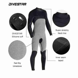 High Quality Men's Black 3mm Neoprene <b>Wetsuit</b> Long Sleeve Swim Body Diving Surfing Full Coverage Front Chest Zip Printed <b>Wetsuit</b> - Product Image 2