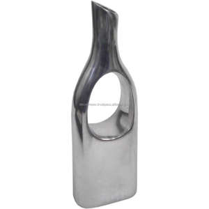 Florero Decorativo Moderno de Aluminio, Decoración para el Hogar, Florero Elegante para Bodas, Fácil de Transportar, Sostenible, de Alta Calidad, Maceta Plateada - Product Image 3