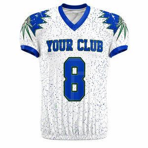 Custom Summer American Football Uniform Set Breathable 100% Polyester Jersey Pants Sublimation Printed Team Sportswear Bulk OEM - Product Image 2