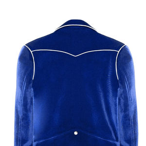 <b>Men's</b> Winter <b>Velvet</b> Slim Fit Luxury Formal <b>Dinner</b> <b>Jacket</b> with Stand Collar and Front Logo - Product Image 5