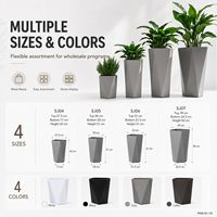 Jardinière géométrique haute et moderne pour l'intérieur et l'extérieur, idéale pour les centres de jardinage, la vente en gros, la présentation en magasin et la décoration des espaces commerciaux