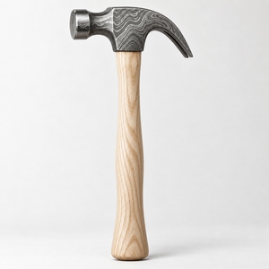 Marteau décoratif en acier forgé, artisanat traditionnel, tête en acier Damas à motifs faits à la main, manche en bois - Product Image 1