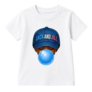 เสื้อยืดแขนสั้นสีขาวลายกราฟิกสำหรับเด็กผู้ชาย คอกลม พิมพ์ลายฟองอากาศ สวมใส่สบาย น้ำหนักเบา เหมาะสำหรับทุกวัน - Product Image 1