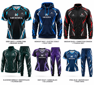 Vêtements d'e-sport personnalisés pour hommes avec étiquette privée |   Bleu noir et six variations de couleurs |   Fabricant OEM ODM |   X Sports City | - Product Image 4