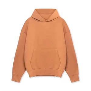 เสื้อฮู้ดโอเวอร์ไซส์แบบยูนิเซ็กซ์ สีพื้น ดีไซน์กระเป๋าเสื้อ สวมใส่สบายๆ สำหรับฤดูใบไม้ร่วง ผ้าเฟรนช์เทอร์รี่ถัก แขนเสื้อแบบปกติ - Product Image 1