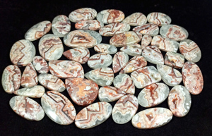 Lote al por mayor de cabujones naturales de ágata de encaje loco, varias formas y tamaños, piedras preciosas sueltas para la fabricación de joyas - Product Image 5