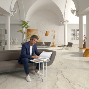 Travertino 1000x1000mm Collection Aramani 100x100 cm Carrelages de sol vitrifiés en porcelaine du Vietnam émaillée mate brillante de super luxe - Product Image 2