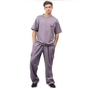 Conjunto deportivo ligero de verano, material de secado rápido para uso en exteriores y fitness, conjunto deportivo de verano de alta calidad - Product Image 1