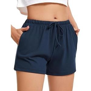 กางเกงขาสั้นผู้หญิงทรงปกติ ผ้าฝ้ายพรีเมียม 100% น้ำหนักเบา 140GSM ระบายอากาศได้ดี เหมาะสำหรับฤดูร้อน สไตล์ลำลอง ขายส่ง รับผลิตตามแบบ OEM - Product Image 1