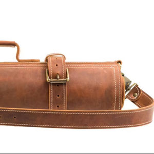 Bolsa/Estuche para Cuchillos de Chef de Cuero Genuino Ligero de Primera Calidad con 16 Ranuras, Color Negro - Nuevo Modelo LKR-0304 - Product Image 1