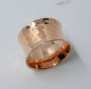 Handmade 100% Pure Copper Hammered Custom Finger <b>Ring</b> Best Quality Unisex Classic Daily Wear Weddings Engagements Parties - Product Image 2