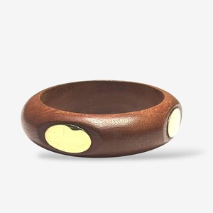 Bracelet manchette et jonc en bois faits à la main, bijoux artisanaux, design floral géométrique fantaisie vintage, cadeau décontracté et tendance pour femme - Product Image 2