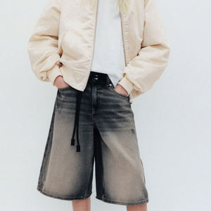 Shorts en jean OEM pour hommes – Nouvelle collection été – Qualité supérieure – Style décontracté urbain – Jean délavé clair – Respirant et confortable – Taille mi-haute - Product Image 3