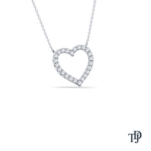 Pendentif cœur romantique en or 10 carats serti de diamants de laboratoire, avec pierre ronde taille brillant de 0,40 ct, vente en gros et au détail OEM - Product Image 4