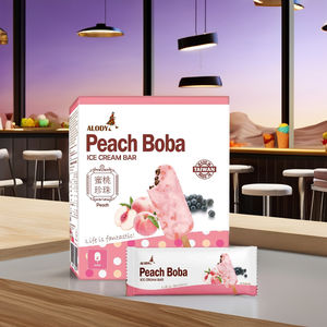 Crème glacée à saveur de fruit de haute qualité Crème glacée molle Boba à la pêche de style taïwanais - Product Image 2