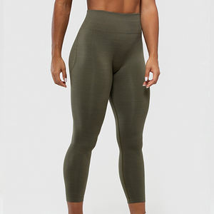 Leggings de sport pour femme, respirants, tricotés, confortables, coupe ajustée, design estival, taille mi-haute, épaisseur standard, pour la course et le yoga - Product Image 2