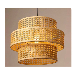 Lampe suspendue en jute bohème faite à la main, lustre en corde tressée à 3 niveaux, luminaire suspendu moderne Japandi pour restaurant, hôtel, café, maison - Product Image 3