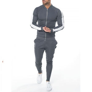 Chaqueta Deportiva Azul Marino para Hombre, Manga Larga, con Cierre, Franjas Laterales Blancas, Diseño Deportivo, Corte Regular, Poliéster - Product Image 4