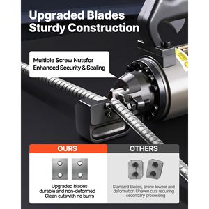 Cortadora de Varillas de Acero Eléctrica Hidráulica de Alta Potencia de 1000 W, Máquina Portátil para Cortar hasta 5/8 Pulgadas (4-16 mm) # 5 Barras de Refuerzo en 2 Segundos - Product Image 6