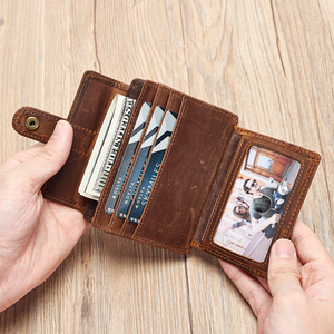 Unisex Premium Cow Hide <b>Leather</b> Bifold <b>Wallet</b> Slim Design Multiple <b>Card</b> Slots Brown Fashion Style Eco-Friendly Open Closure - Product Image 4