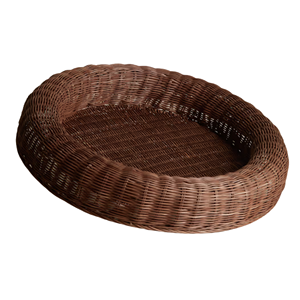 Unique Rattan Storage <b>Basket</b> Customize Color, Eco-Friendly <b>Wicker</b> Tray For Tabletop Decor Premium Vietnam Rattan Organizer - Product Image 3