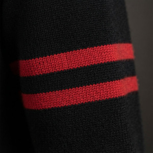 Custom Red Black Embroidered <b>Cardigan</b> Sorority Sweater Knitted V Neck Button Front Varsity Greek Apparel <b>for</b> <b>Men</b> and Women - Product Image 6