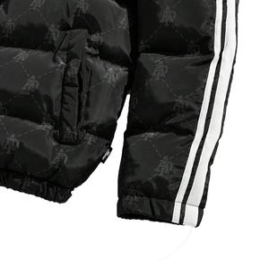 แจ็กเก็ตปลาปักเป้าลำลองลายแถบริบบิ้นสำหรับผู้ชายผู้หญิงแจ็คเก็ตผ้าไหมฤดูหนาวมีซิปสำหรับกิจกรรมกลางแจ้งอบอุ่น - Product Image 5