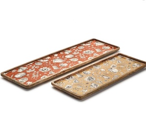 Récolte botanique plateau de service en bois ensemble apéritif Snack plateaux cuisine décor automne pendaison de crémaillère cadeau - Product Image 1