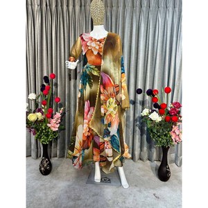 GEORGETTE DESIGN FLORAL IMPRIMÉ ROBE DE TRAVAIL AVEC DUPATTA MEHNDI - Product Image 1