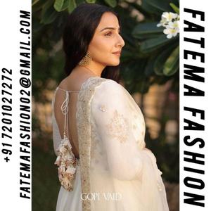 Salwar Kameez Largo de Muselina Pesada para Novia, Diseño de Diseñador, para Fiesta de Novia Pakistaní, Lavable a Máquina, Moda Fatema - Product Image 2