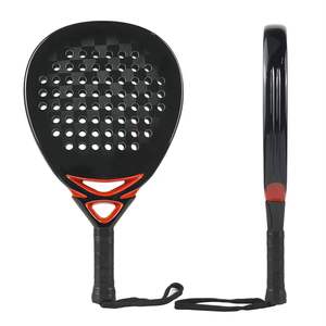 Raqueta de Pádel Profesional de Acero Personalizada al por Mayor, Agarre Suave y Cómodo para Exteriores, Red de Fibra Ecológica Duradera - Product Image 1