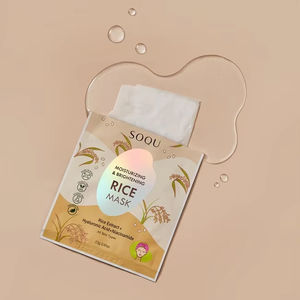 Mascarilla de Arroz (5/CAJA) SOQU SET DE MASCARILLAS DE ARROZ HIDRATANTES Y ABRILLANTADORAS _K beauty - Product Image 1