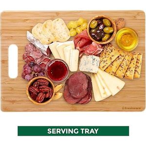 <b>Set</b> of 3 Bamboo Cutting Boards for Kitchen Use Knife Friendly Wood Cutting Block for Chopping Meat Vegetables Fruits <b>Cheese</b> - Product Image 3