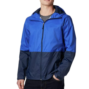 Veste coupe-vent classique légère pour homme, à capuche, fermeture éclair intégrale, pour voyage, extérieur, décontractée, résistante au vent, logo personnalisé - Product Image 1