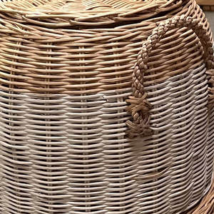 Cesta de almacenamiento de mimbre decorativa estadounidense - Product Image 3