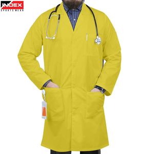 Bata de Laboratorio Médica Blanca Económica, Uniforme Médico con Logotipo Personalizado, Ropa de Hospital y Clínica, Transpirable, Duradera, de Manga Larga - Product Image 1