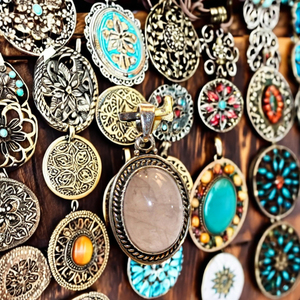 Colgante de piedras preciosas de Plata de Ley 925 hecho a mano, cabujón de cuarzo rosa de tendencia Popular, colgantes y dijes de moda - Product Image 1