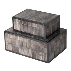 Caja de Almacenamiento de Lujo con Incrustaciones de Hueso, Organizador de Joyas y Recuerdos de MDF Multicolor - Product Image 3