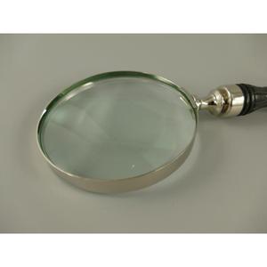 Loupe nautique à bordure argentée avec manche en bois, articles cadeaux de bureau et d'affaires - Product Image 3