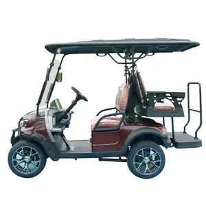 Mobil golf Cina murah diskon DOT baterai lithium 48V elektrik DOT disetujui 4 tempat duduk mobil kereta 4 tempat duduk Harga Cina