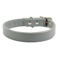Collier de chien en cuir véritable de luxe écologique en gros d'usine de haute qualité petits moyens grands animaux de compagnie solide coton personnalisé