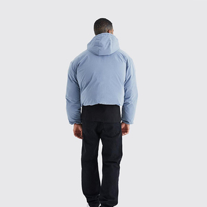 Polyester Puffer <b>Jacket</b> Regular Fit <b>Plus</b> <b>Size</b> Long Sleeve Comfortable Streetwear Fashionable Plain Front Breathable <b>Waterproof</b> - Product Image 3