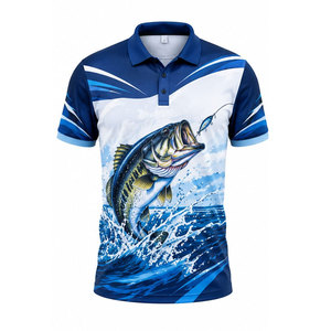 Camiseta Polo de Pesca para Hombre 2026, Manga Corta, Estampado de Peces Azules, Secado Rápido, UPF 50, Ropa para Exteriores, Gran Venta - Product Image 2