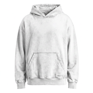 Sudadera con Capucha Extra Grande para Hombre, Color Sólido, Algodón, Informal, para Otoño, con Bolsillos, Corte Regular - Product Image 3