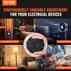 Regolatore di Tensione AC Variabile Automatico 500VA, Alimentatore 3.84A, Ingresso 110V, Uscita 0-130V con 4 Fusibili Extra - Product Image 2