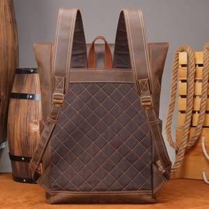 <b>Waterproof</b> Travel Top Rated Genuine Leather Vintage Laptop <b>Backpack</b> <b>Waterproof</b> Anti-Theft Duty Travel Rucksack LBP-0310 - Product Image 2