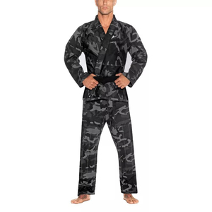Kimono de BJJ vert olive pour homme, 100% coton, coupe classique, respirant, vêtements d'arts martiaux, taille adulte - Product Image 6