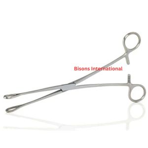 Pinzas Quirúrgicas de Esponja Foerster Ballenger de Alta Calidad BISONS, Rectas con Mordazas Dentadas, para Aplicación de Apósitos - Product Image 1